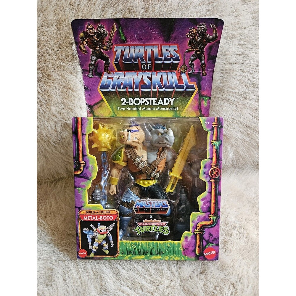 Mattel 2-Bopsteady Two Headed Mutant -Turtles of Grayskull MOTU X TMNT Unpunched
